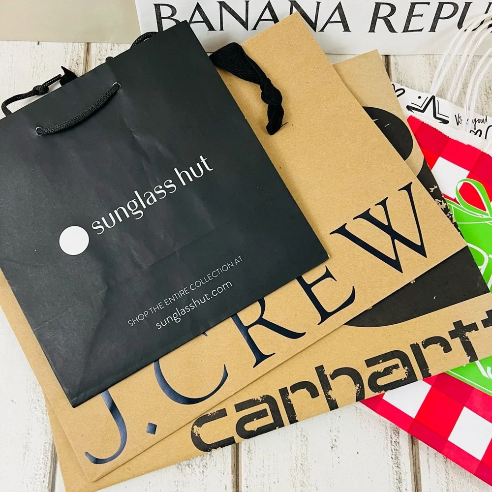 Paper Shopping Gift Bag Bundle Banana Republic J.Crew Carhartt Victoria’s Secret